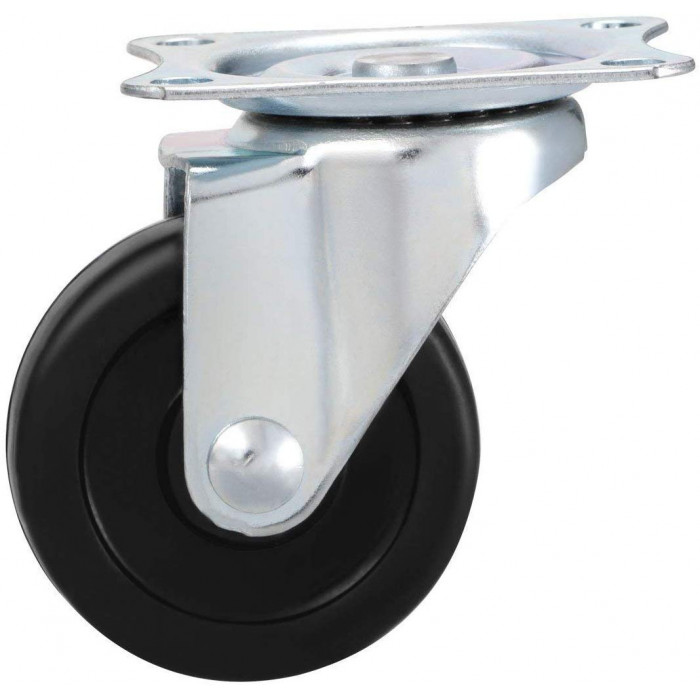 12 Pcs Swivel Caster wheels 2inch rubber base with top plate & bearing HEAVYDUTY 