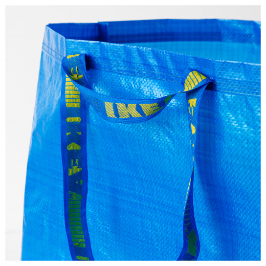 NEW IKEA FRAKTA Large Blue Reusable 19-Gallon Tote Bag 395
