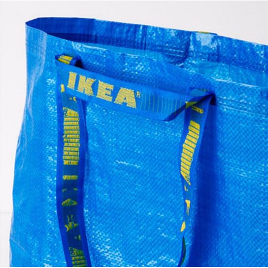 NEW IKEA FRAKTA Medium Blue Reusable 10-Gallon Tote Bag