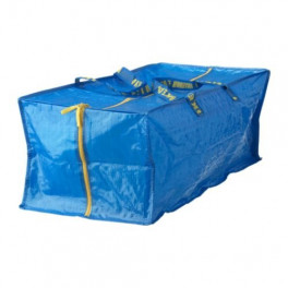 NEW IKEA Zipper FRAKTA Large Blue Reusable - 20 Gallon Tote Bag